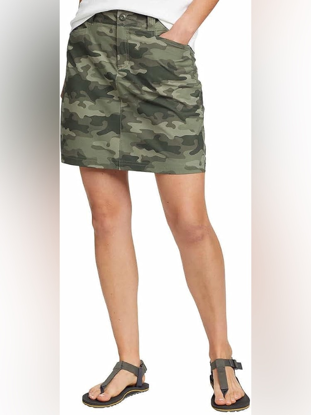 Eddie Bauer Green Camo Skirt Skort size 14